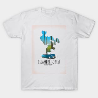 Delamere Forest Cheshire England map T-Shirt